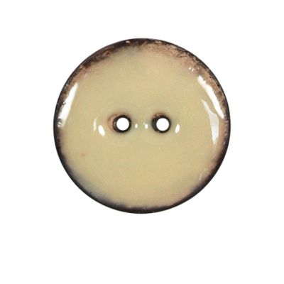 Bouton bois laqué Velentino 25 mm - Blanc