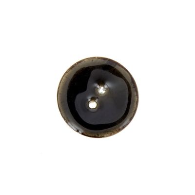 Bouton en bois brillant 20 mm - Noir