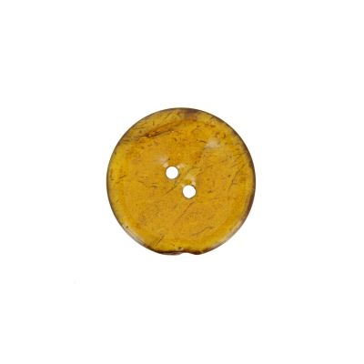 Bouton en bois brillant 20 mm - Jaune