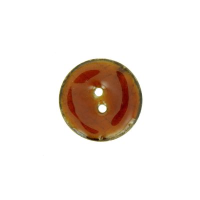 Bouton en bois brillant 20 mm - Orange