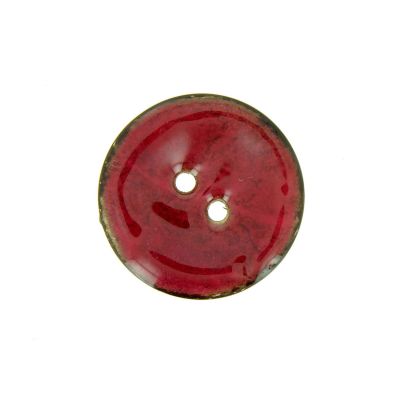 Bouton en bois brillant 25 mm - Rose
