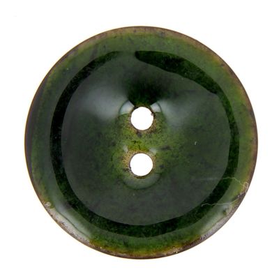 Bouton en bois brillant 40 mm - Vert forêt