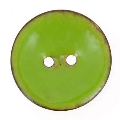 Bouton en bois brillant 40 mm - Vert