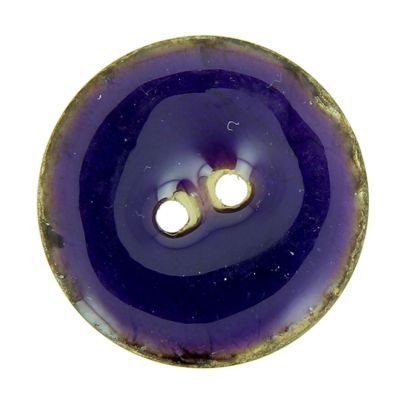 Bouton en bois brillant 40 mm - Violet foncé