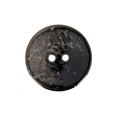 Bouton bois Claudie brillant 30 mm - Noir