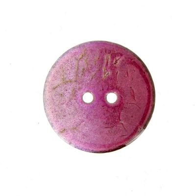 Bouton bois Claudie brillant 30 mm - Rose