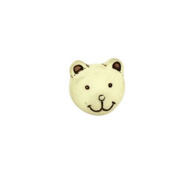Bouton ourson Paco 12 mm - Beige