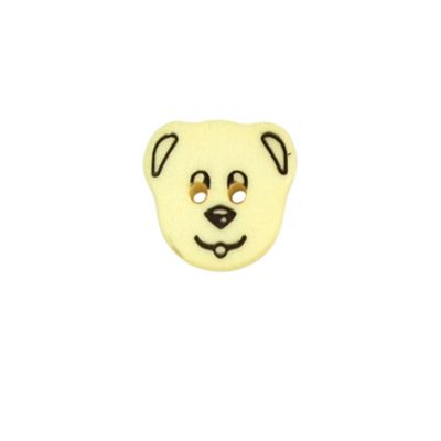 Bouton Karl ourson 14 mm - Jaune