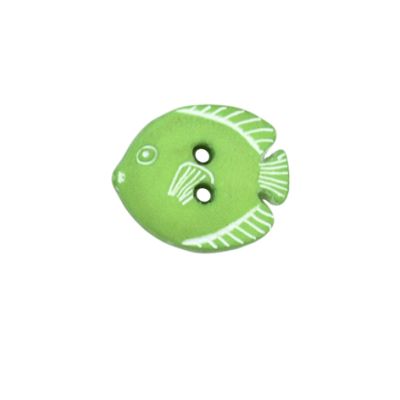 Bouton Ralph poisson 15 mm - Vert