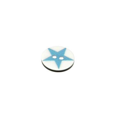 Bouton étoile Hollywood 12 mm - Bleu