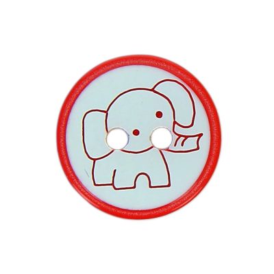 Bouton éléphant 15 mm - Rouge
