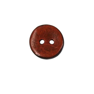Bouton bois Claudie mat 15 mm - Orange
