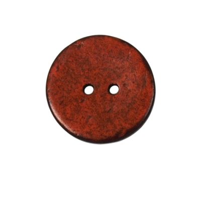 Bouton bois Claudie mat 22 mm - Orange