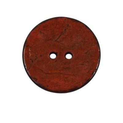 Bouton bois Claudie mat 25 mm - Orange