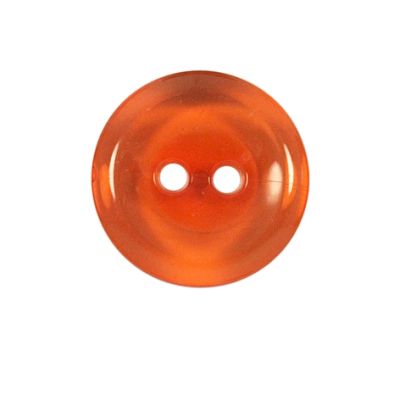 Bouton Cristobal transparent 22 mm - Orange