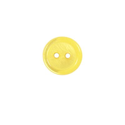 Bouton cuvette unis 13 mm - Jaune