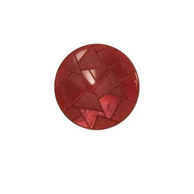 Bouton Emma triangle nacré 18 mm - Rouge