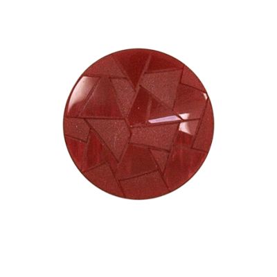 Bouton Emma triangle nacré 22 mm - Rouge