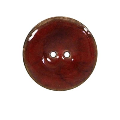 Bouton bois laqué Velentino 25 mm - Rouge