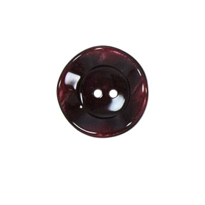 Bouton bord gondolé Agatha 18 mm - Bordeaux