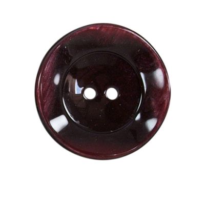 Bouton bord gondolé Agatha 27 mm - Bordeaux