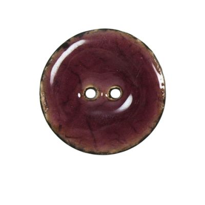 Bouton bois laqué Velentino 25 mm - Violet