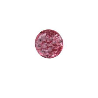 Bouton diamant transparent 12 mm - Rose