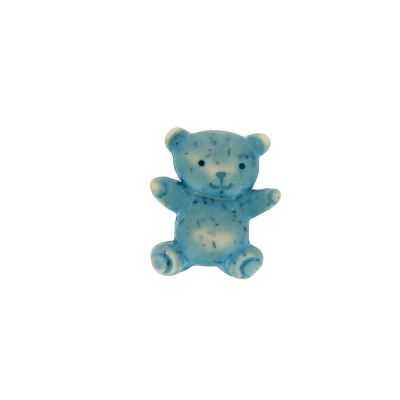 Bouton Paco ourson 18 mm - Bleu