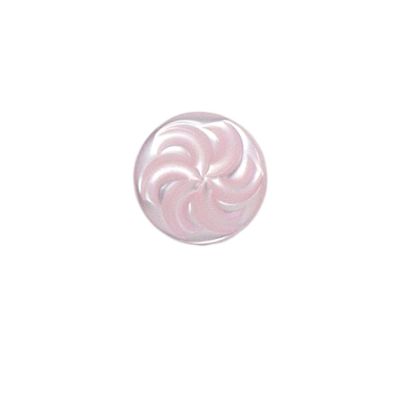 Bouton Giani spirale fleuri 13 mm - Rose