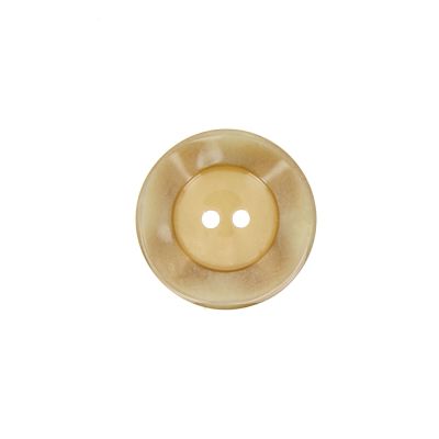 Bouton cuvette bord gondolé 18 mm - Beige