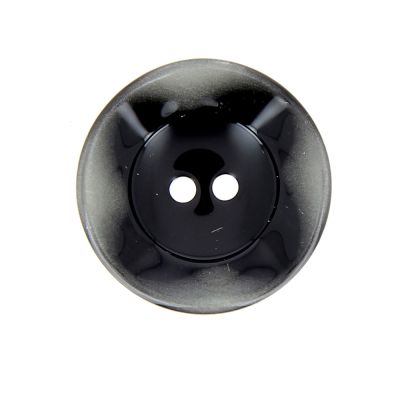 Bouton cuvette bord gondolé 27 mm - Gris