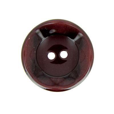Bouton cuvette bord gondolé 27 mm - Bordeaux