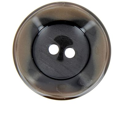 Bouton cuvette bord gondolé 34 mm - Marron