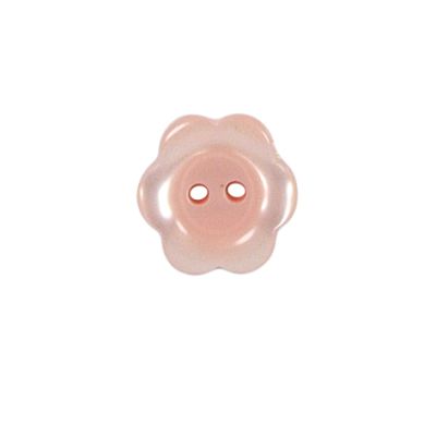 Bouton Yves fleur 15 mm - Rose clair