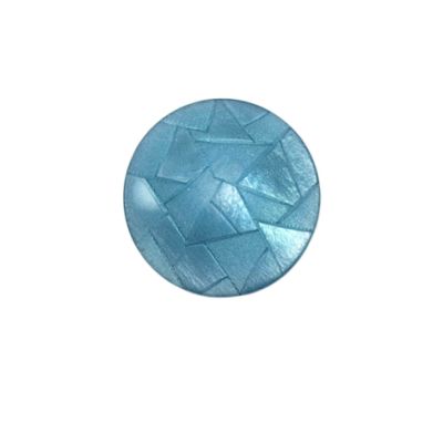 Bouton Emma triangle nacré 18 mm - Bleu