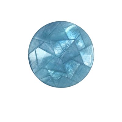 Bouton Emma triangle nacré 22 mm - Bleu
