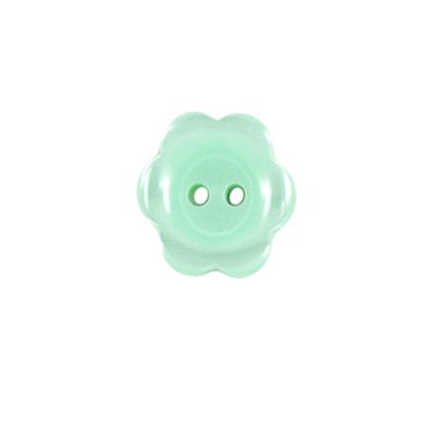 Bouton Yves fleur 15 mm - Vert d&#039;eau