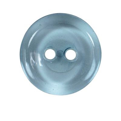 Bouton Cristobal transparent 27 mm - Bleu