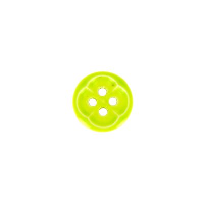 Bouton forme fleur 12 mm - Vert