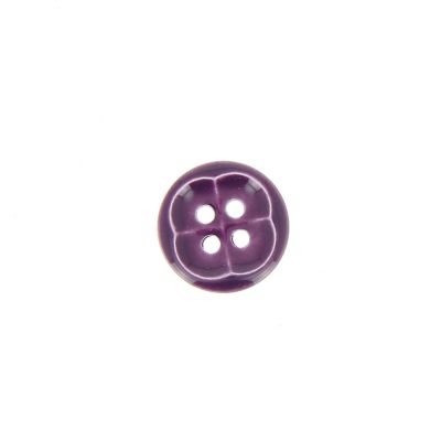 Bouton Nicolas forme fleur 12 mm - Violet
