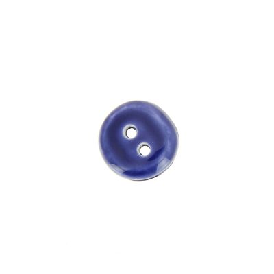 Bouton uni Christian 10 mm - Bleu