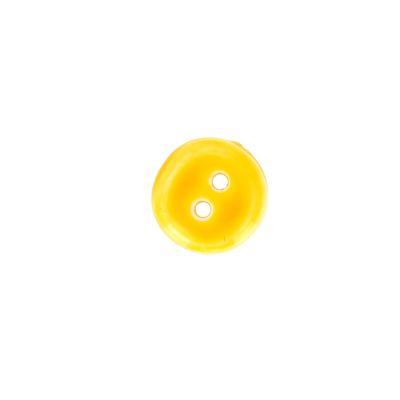 Bouton uni Christian 10 mm - Jaune
