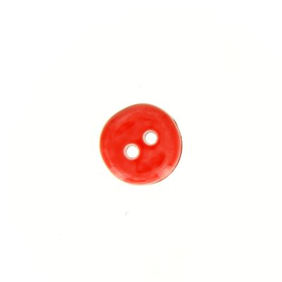 Bouton uni Christian 10 mm - Rouge