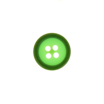 Bouton bicolore 10 mm - Vert/Vert forêt