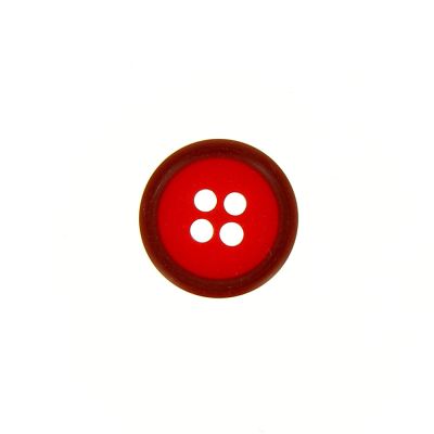 Bouton bicolore 10 mm - Rouge/Bordeaux