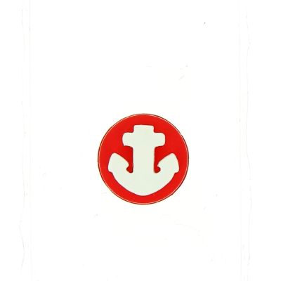 Bouton ancre 12 mm - Rouge