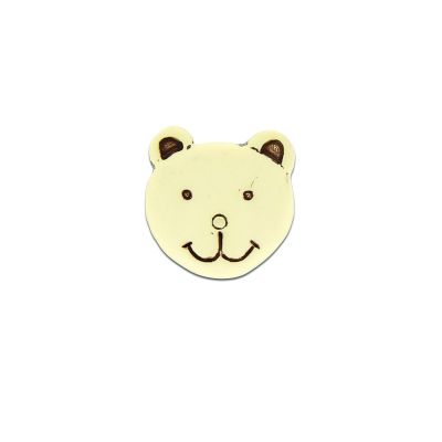 Bouton tête d&#039;ours 12 mm - Blanc