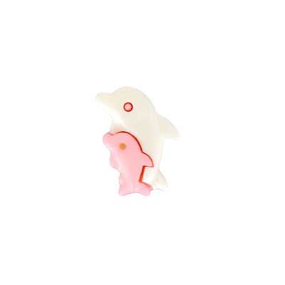 Bouton dauphin 18 mm - Rose