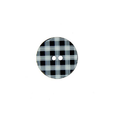 Bouton façon vichy 12 mm - Noir