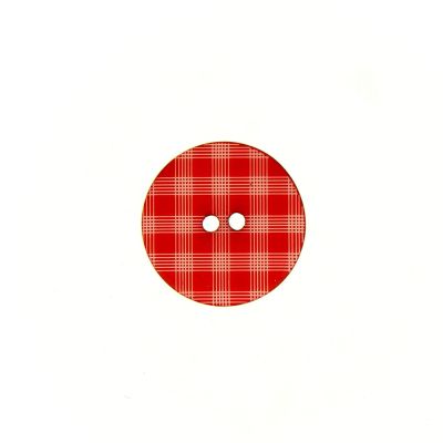 Bouton façon vichy 12 mm - Rouge
